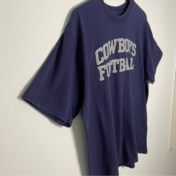 Reebok NFL Dallas Cowboys Football crewneck navy blue tshirt size XL - Picture 4 of 8